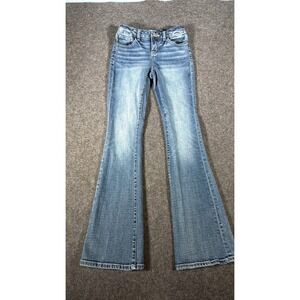BKE Youth Kids Blue Bootcut Jeans Medium Wash Size 12L Adjustable Waist Stretch